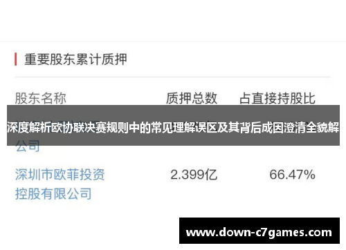 深度解析欧协联决赛规则中的常见理解误区及其背后成因澄清全貌解 深度解析欧协联决赛规则中的常见理解误区及其背后成因澄清全貌解